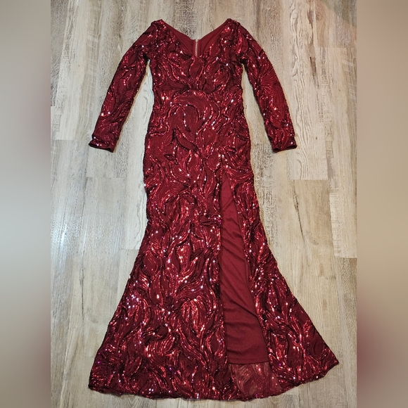 Sexy V Neck Sequin Dress - Picture 1 of 4